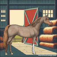 Horse Color:Liver Red Dun Roan 