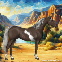 Horse Color:Liver Chestnut Mushroom Tobiano Rabicano 