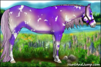 Horse Color:Watercolor White Spotted Liver Red Onyx Sabino 