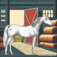 Horse Color:Cremello Sabino Appaloosa  and Cremello Sabino Appaloosa 
