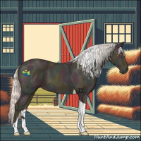 Horse Color:Midnight Silver Classic Champagne Ice Tobiano 