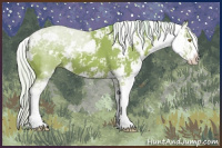 Horse Color:Watercolor Silver Bay Sabino 