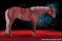 Horse Color:Watercolor Liver Red Ice Roan Rabicano 