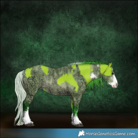 Horse Color:Watercolor Bay  and Watercolor Silver Bay Chinchilla Ice Sabino Rabicano 