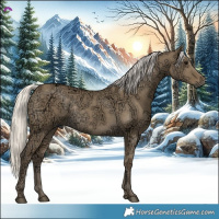 Horse Color:Silver Smoky Grullo Ice Rabicano