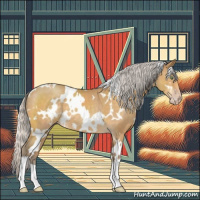 Horse Color:White Spotted Silver Sable Cream Champagne 
