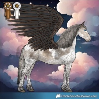 Horse Color:Silver Smoky Grullo Splash Tobiano Brindle 