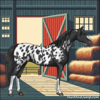 Horse Color:Black Appaloosa 