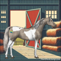 Horse Color:Plaid Silver Grullo Tobiano