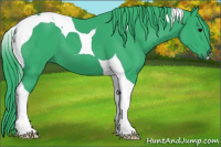 Horse Color:Watercolor Black Tobiano 