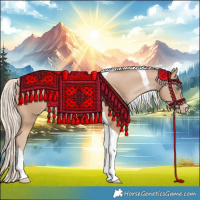 Horse Color:Chocolate Palomino Pearl Tobiano 