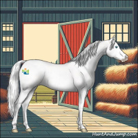 Horse Color:White Spotted Cremello Splash 