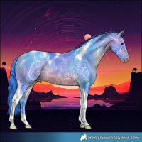 Horse Color:Watercolor Brown Ice Tobiano