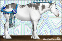 Horse Color:Platinum White Spotted Grullo Splash