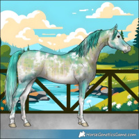 Horse Color:Watercolor Plaid  White Spotted Brown Onyx Rabicano Brindle 