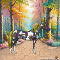 Horse Color:Painted Nacre White Spotted Black