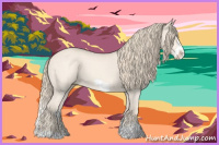 Horse Color:Perlino Roan Frame 
