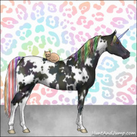 Horse Color:Painted White Spotted Midnight Silver Blue Onyx Chinchilla Ice 