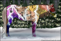 Horse Color:Brown Ice Pearl Dun Sabino Splash 