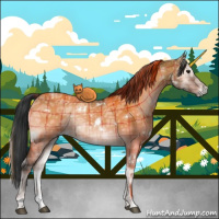 Horse Color:Plaid  White Spotted Brown Ice Onyx Brindle 