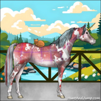 Horse Color:Painted Plaid  White Spotted Brown Onyx Mushroom 