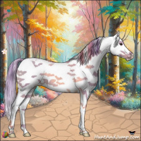 Horse Color:Watercolor Red Dun Sabino Splash
