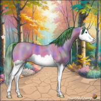 Horse Color:Nacre Watercolor Bay Splash 