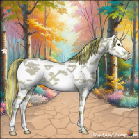 Horse Color:Painted Watercolor Red Dun Sabino Splash 
