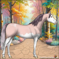 Horse Color:Watercolor Buckskin Dun Splash Varnish 
