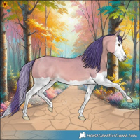 Horse Color:Watercolor Buckskin Dun Splash