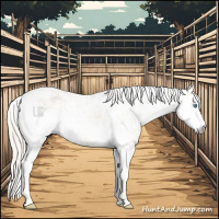 Horse Color:Cremello Sabino and Gray Cremello Sabino