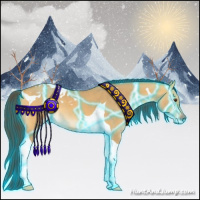 Horse Color:Thunderstruck Buckskin Dun Tobiano 