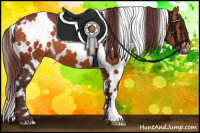 Horse Color:White Spotted Chocolate Bay 