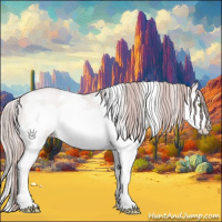 Horse Color:Platinum White Spotted Gold Champagne Roan Dun Splash Frame 