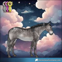 Horse Color:Platinum White Spotted Brown Dun Brindle 