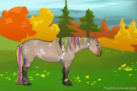 Horse Color:Painted White Spotted Silver Brown Dun Sabino 