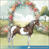 Horse Color:Liver Red Dun Splash Tobiano 