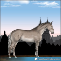 Horse Color:Silver Grullo Tobiano 