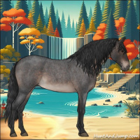 Horse Color:Brown Roan 