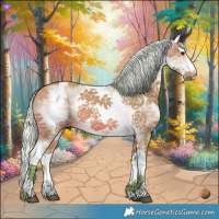 Horse Color:Watercolor White Spotted Silver Bay Splash 