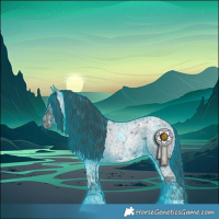 Horse Color:Thunderstruck Blue Ice Roan and Blue Ice Roan