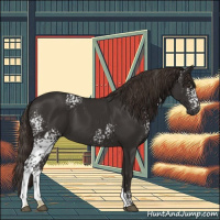 Horse Color:White Spotted Liver Chestnut 