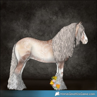 Horse Color:Silver Brown Ice Pearl Onyx Sabino Rabicano 