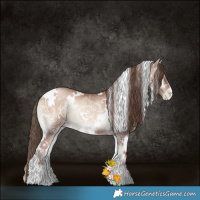 Horse Color:White Spotted Blue Onyx Ice Pearl Rabicano 