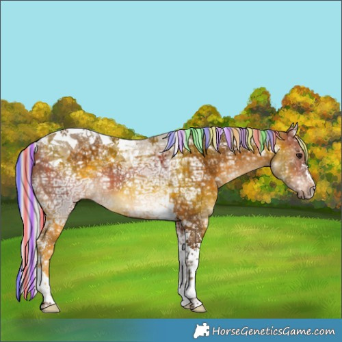 Horse Color:Painted Silver Bay Ice Tobiano 