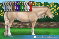 Horse Color:Chocolate Palomino Pearl Mushroom Tobiano 