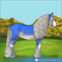 Horse Color:Gray Watercolor White Spotted Chocolate Palomino Mushroom