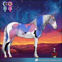 Horse Color:Watercolor Buckskin Tobiano  and Watercolor Chocolate Palomino Splash Tobiano 