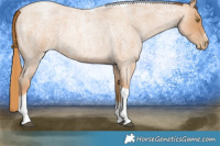 Horse Color:Red Roan Pearl Tobiano Frame 