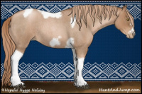 Horse Color:Liver Red Roan Pearl Tobiano Frame 